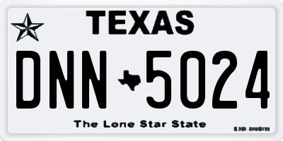 TX license plate DNN5024