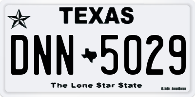 TX license plate DNN5029