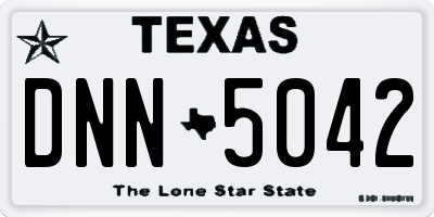 TX license plate DNN5042