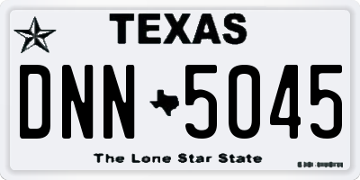 TX license plate DNN5045
