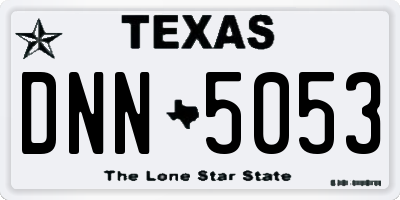 TX license plate DNN5053