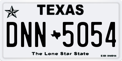 TX license plate DNN5054
