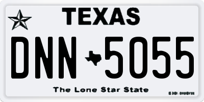 TX license plate DNN5055