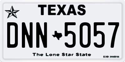 TX license plate DNN5057