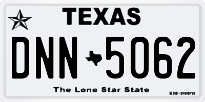 TX license plate DNN5062