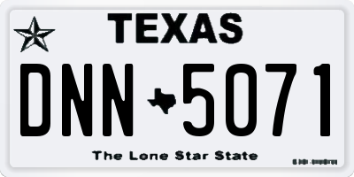 TX license plate DNN5071