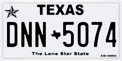TX license plate DNN5074