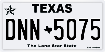 TX license plate DNN5075