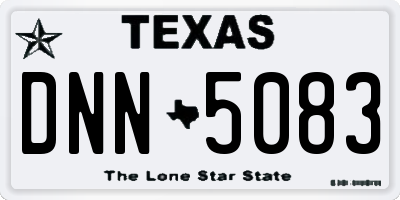 TX license plate DNN5083