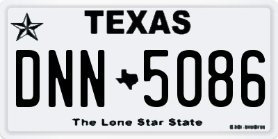 TX license plate DNN5086