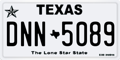 TX license plate DNN5089