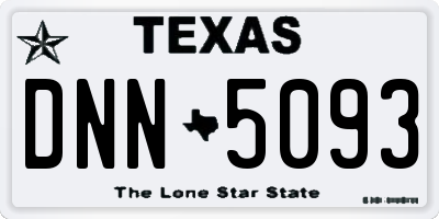 TX license plate DNN5093