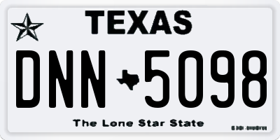 TX license plate DNN5098