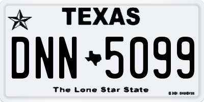 TX license plate DNN5099