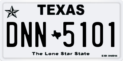 TX license plate DNN5101