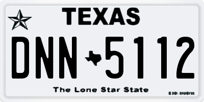 TX license plate DNN5112