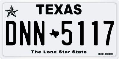 TX license plate DNN5117