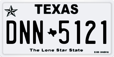 TX license plate DNN5121