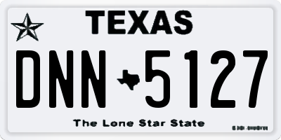TX license plate DNN5127