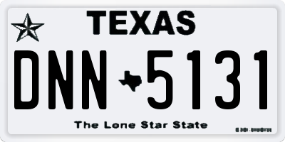 TX license plate DNN5131