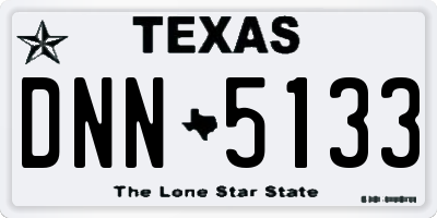 TX license plate DNN5133
