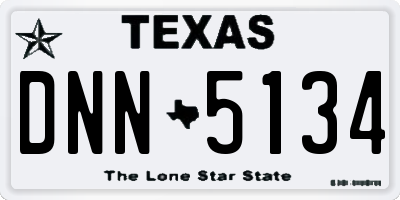 TX license plate DNN5134