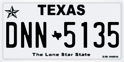 TX license plate DNN5135