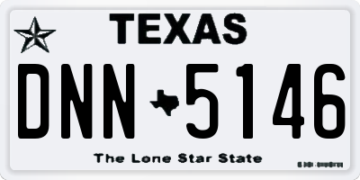TX license plate DNN5146