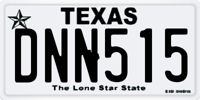 TX license plate DNN515