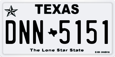 TX license plate DNN5151