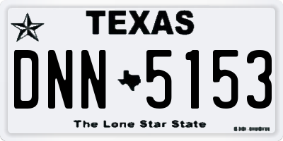 TX license plate DNN5153