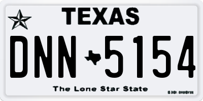 TX license plate DNN5154