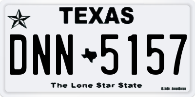 TX license plate DNN5157