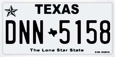 TX license plate DNN5158