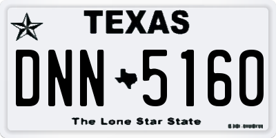 TX license plate DNN5160