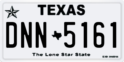 TX license plate DNN5161