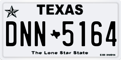 TX license plate DNN5164