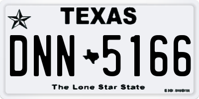 TX license plate DNN5166
