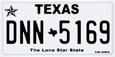 TX license plate DNN5169