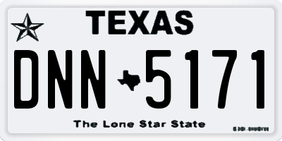 TX license plate DNN5171