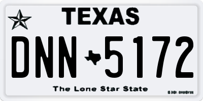 TX license plate DNN5172