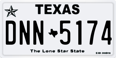 TX license plate DNN5174