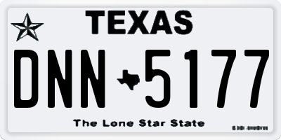 TX license plate DNN5177