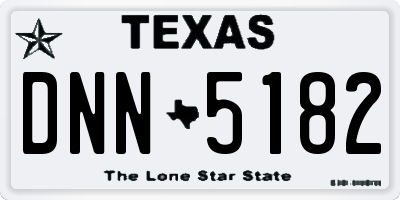 TX license plate DNN5182
