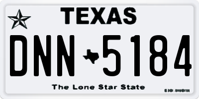 TX license plate DNN5184