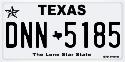TX license plate DNN5185