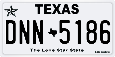 TX license plate DNN5186