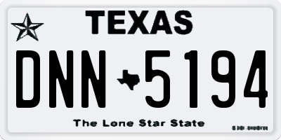 TX license plate DNN5194