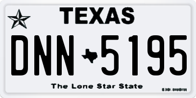 TX license plate DNN5195