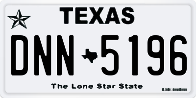 TX license plate DNN5196